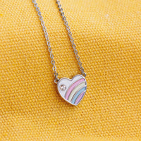 Pastel Vintage Heart Necklace Gallery Thumbnail