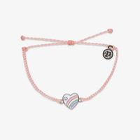 Pastel Vintage Heart Charm Bracelet