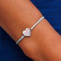 Pastel Vintage Heart Charm Bracelet Gallery Thumbnail