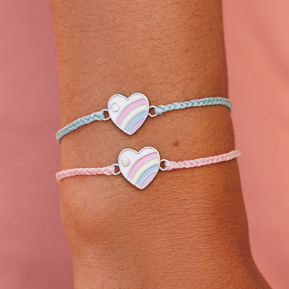 Pastel Vintage Heart Charm Bracelet 8