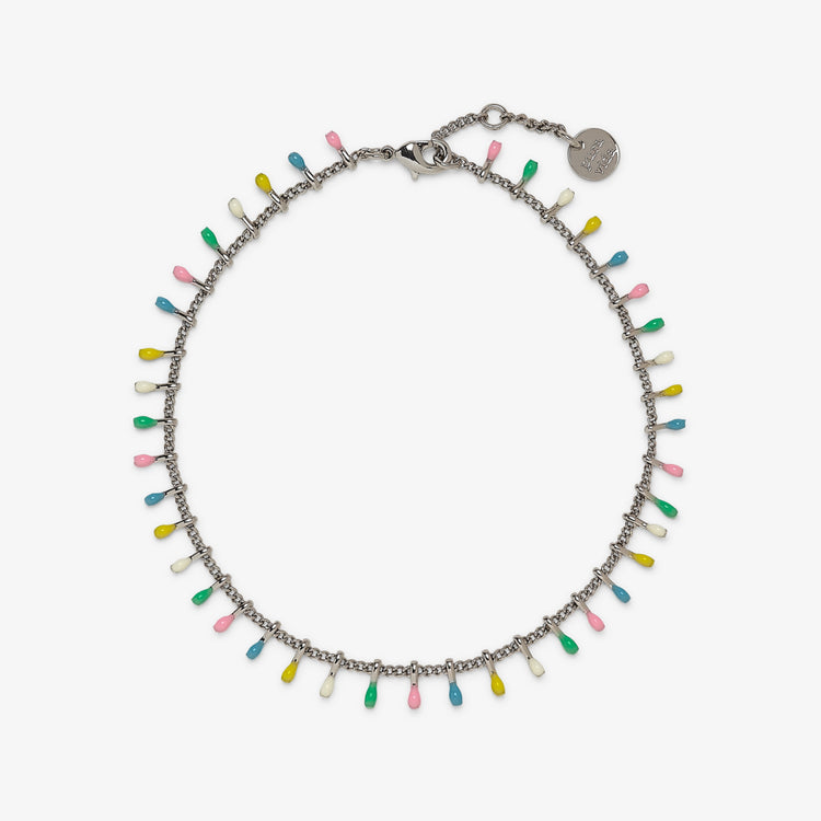 Enamel Droplet Chain Anklet