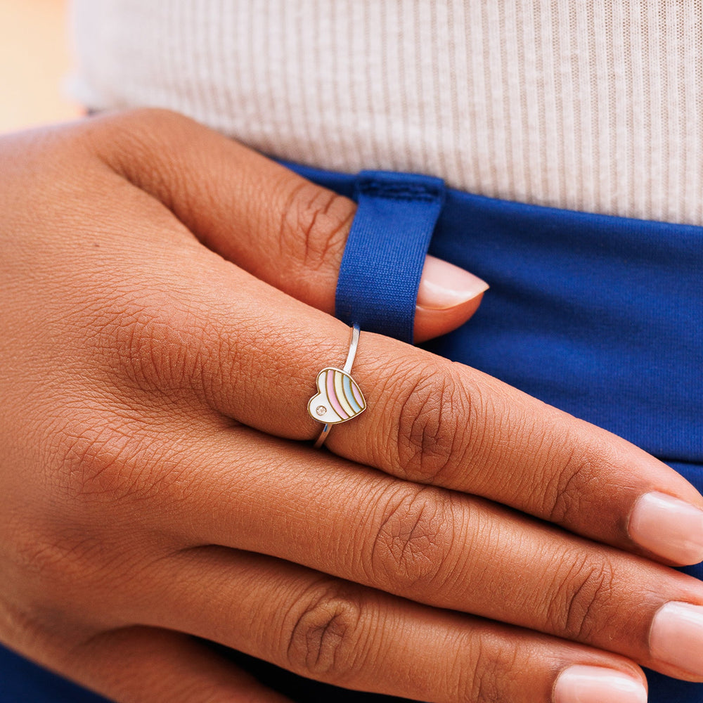 Pastel Vintage Heart Ring 2