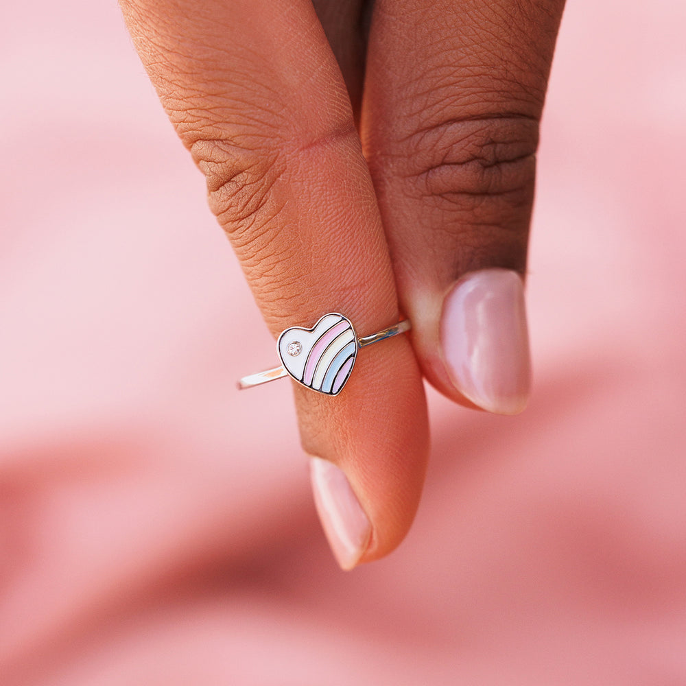 Pastel Vintage Heart Ring 3