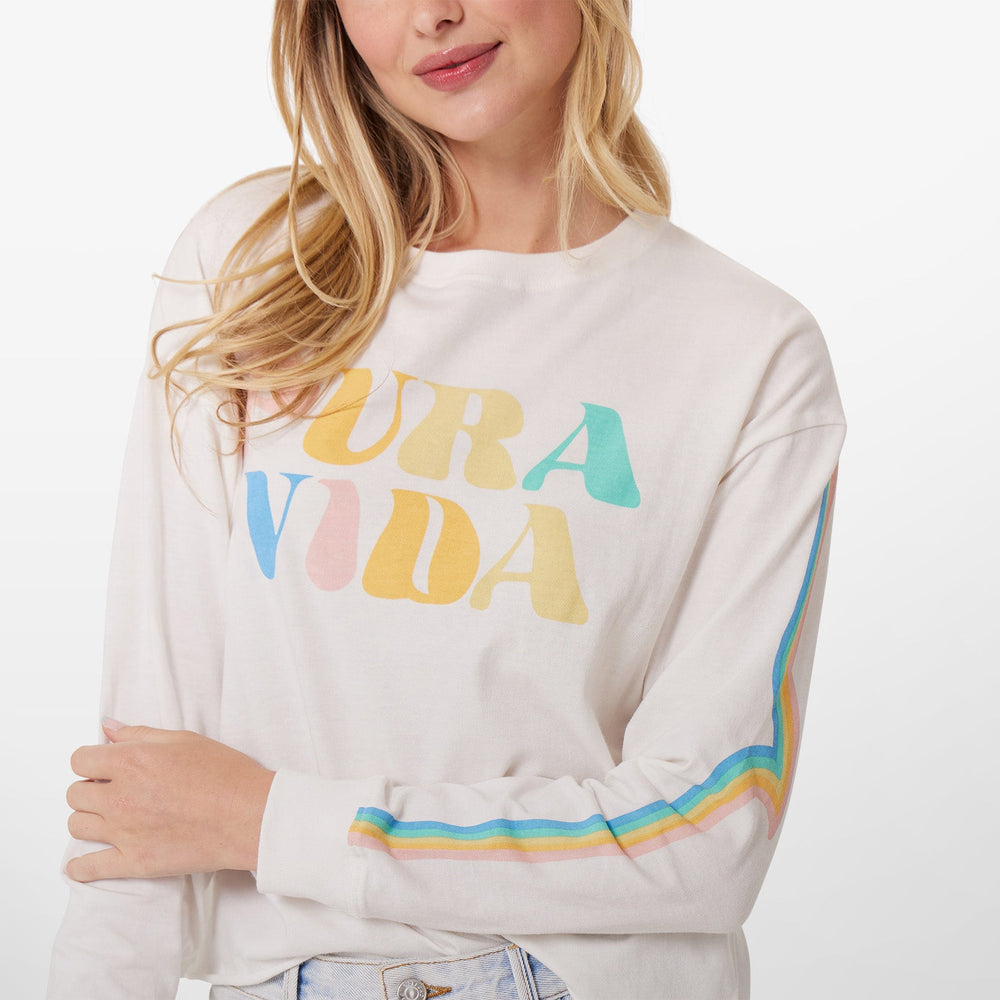 Rainbow Wave Long Sleeve Boxy Tee 1