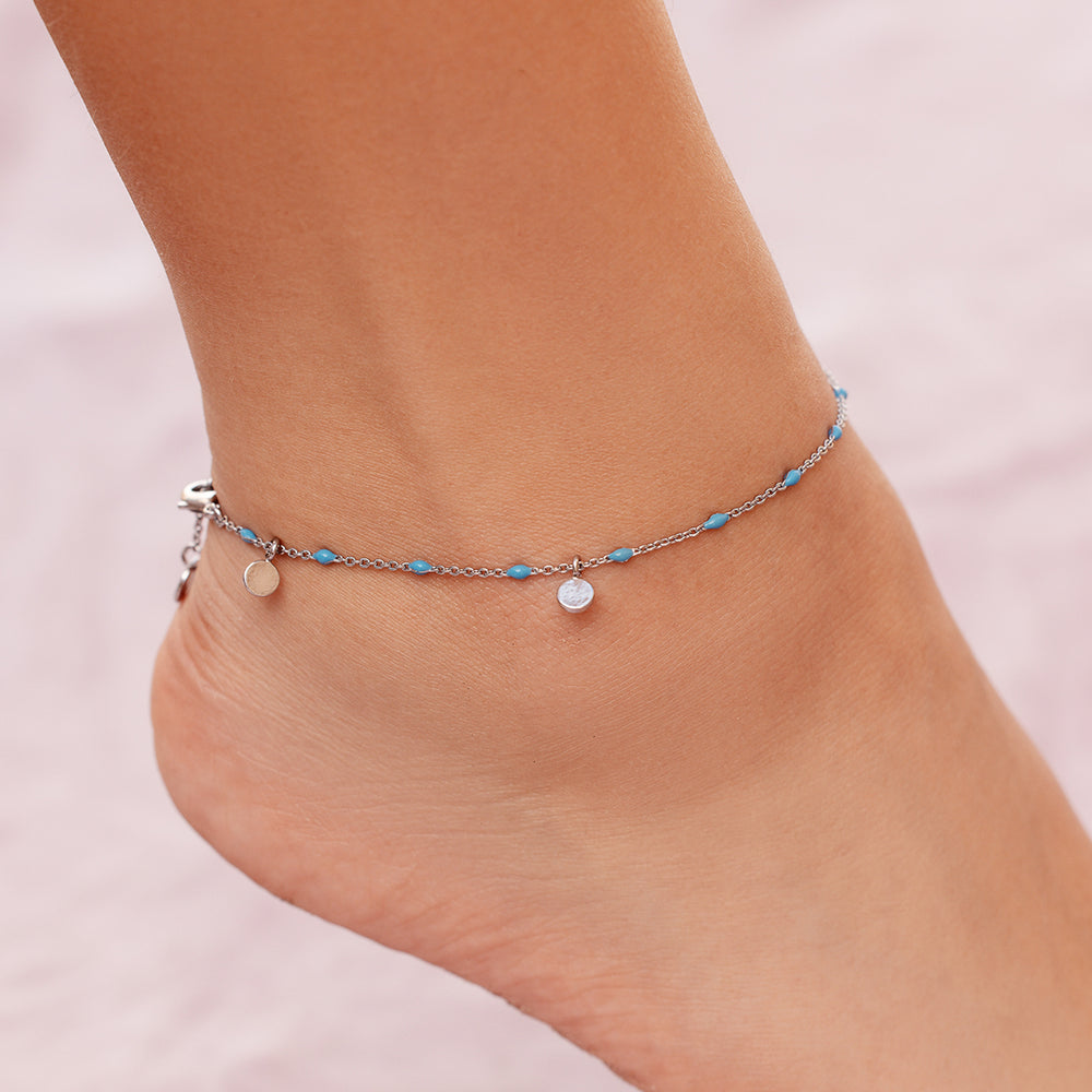 Mini Coin Beaded Anklet 2