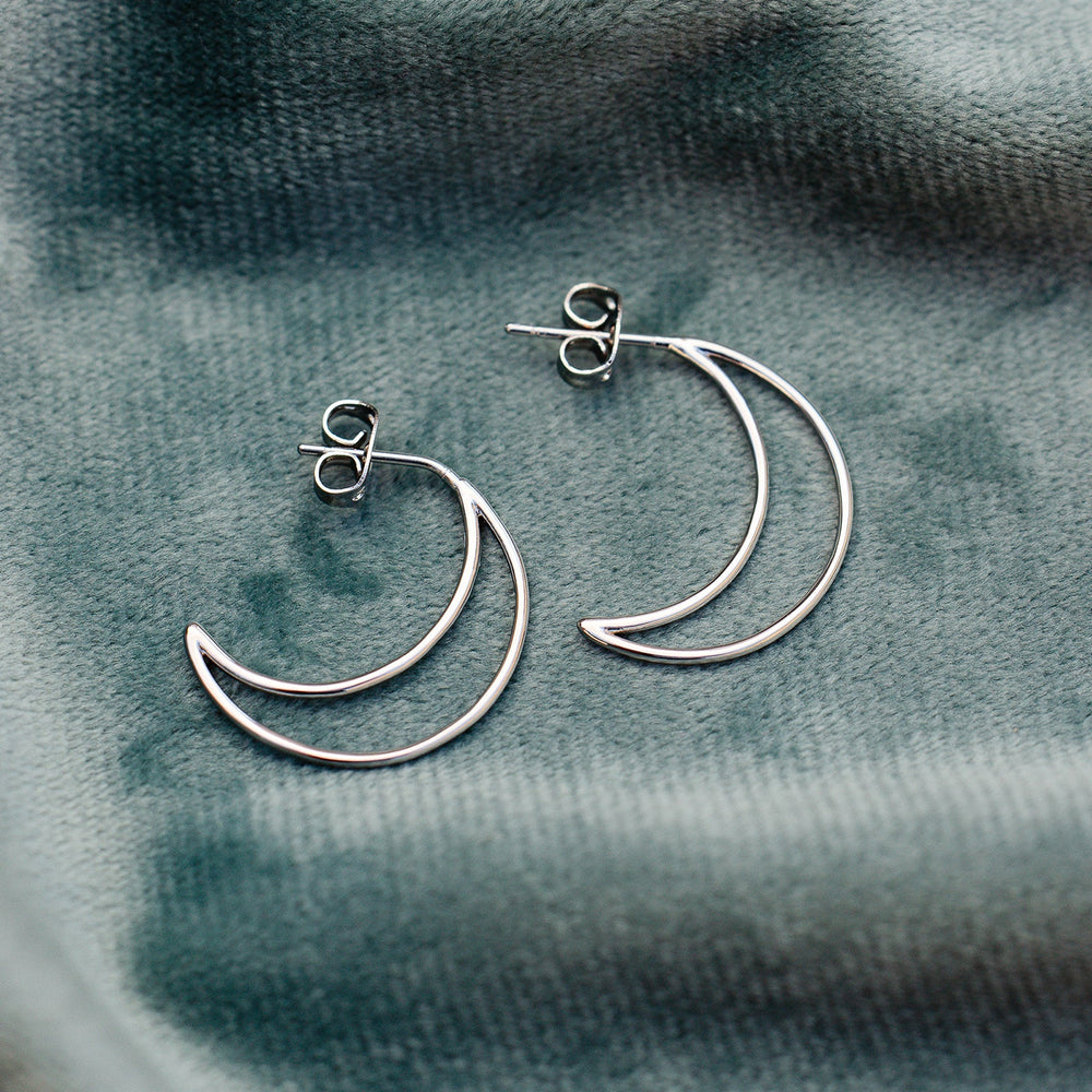 Crescent Hoop Earrings 5