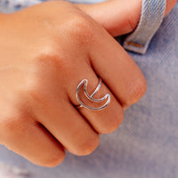 Oversized Crescent Ring Gallery Thumbnail