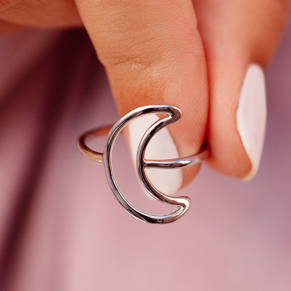 Oversized Crescent Ring 3