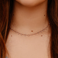 Hanging Pearl Beaded Choker Gallery Thumbnail