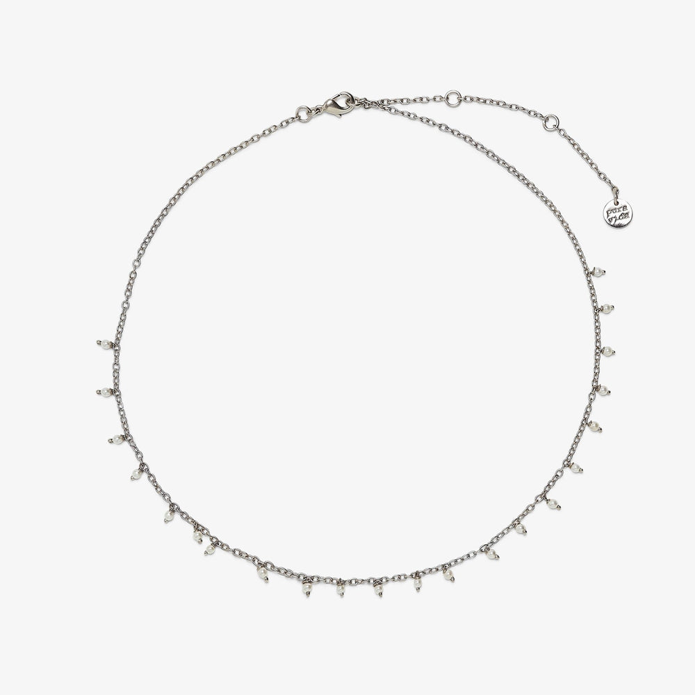 Hanging Pearl Beaded Choker 1