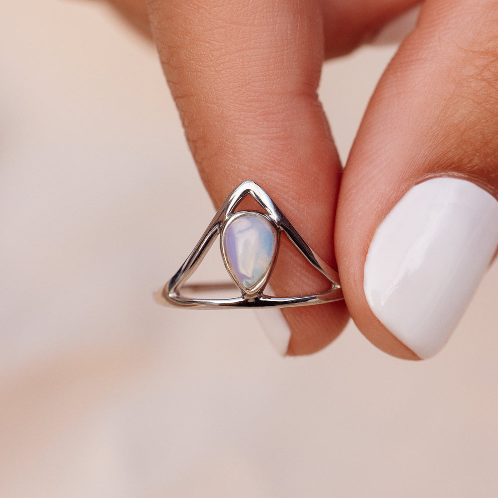 Chevron Stone Ring 3