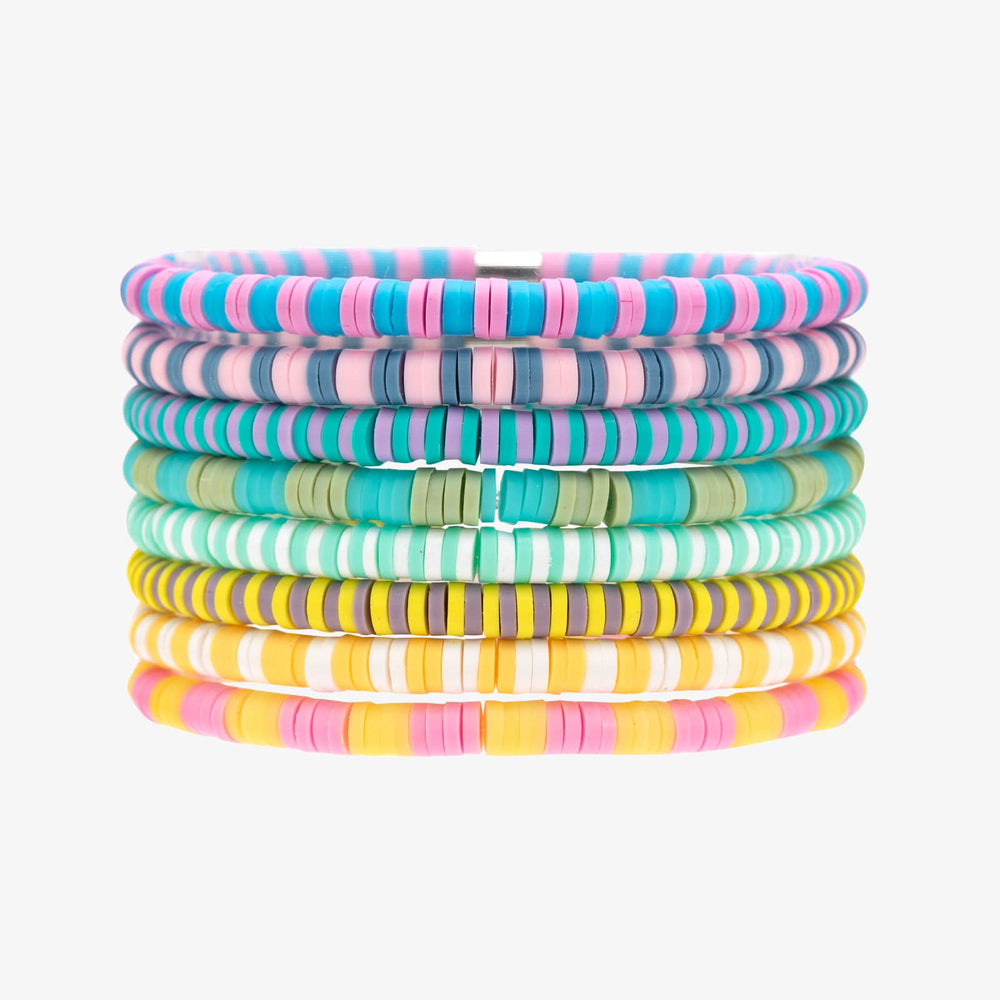 Vacation Vibes Bright Stretch Bracelet Set of 8 1