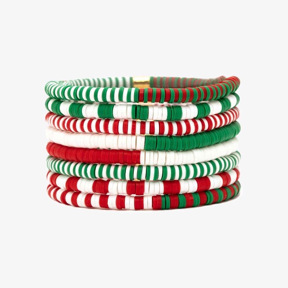 Vacation Vibes Deck the Halls Stretch Bracelet Set of 8 1