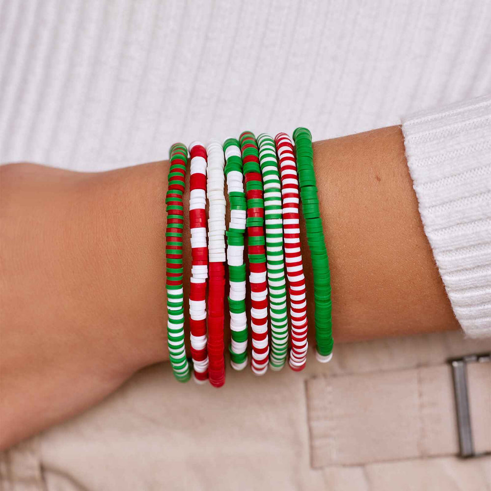 Vacation Vibes Deck the Halls Stretch Bracelet Set of 8 5