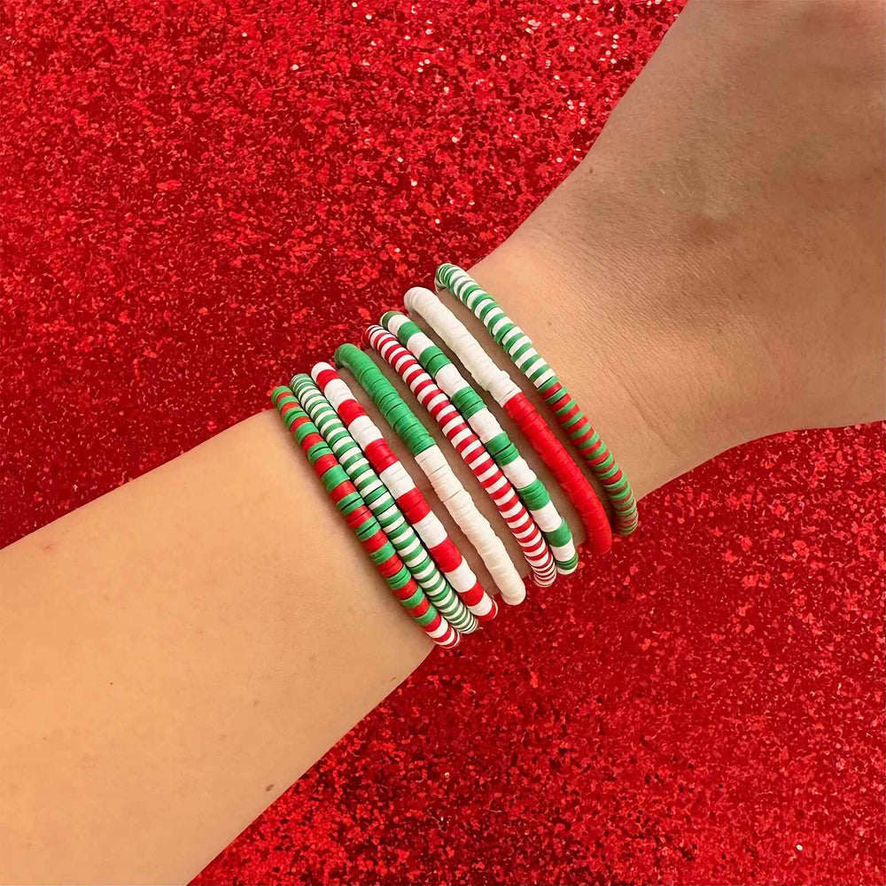 Vacation Vibes Deck the Halls Stretch Bracelet Set of 8 7