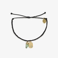 Raw Emerald Gold Charm Bracelet Gallery Thumbnail