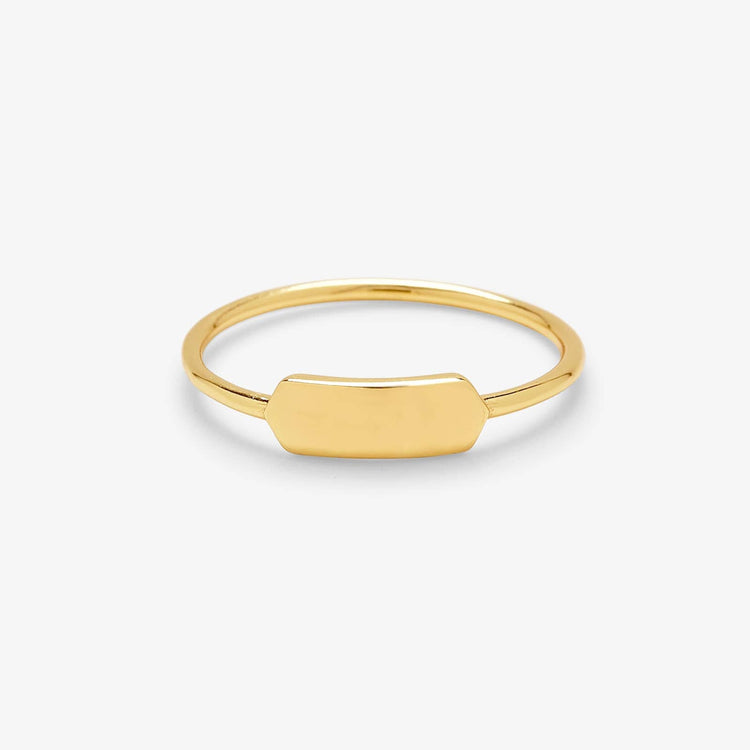 Demi-Fine Engravable Bar Ring