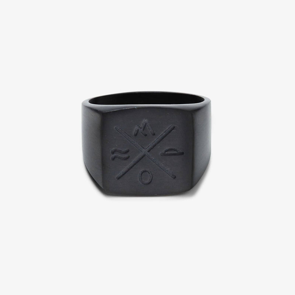 Men's Compass Signet Ring 2