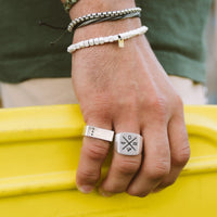 Men's Compass Signet Ring Gallery Thumbnail