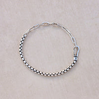 Men's Carabiner Clasp Chain Bracelet Gallery Thumbnail