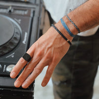 Men's Coated Hematite Stretch Bracelet Gallery Thumbnail