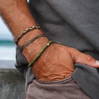 Men's Coated Hematite Stretch Bracelet Gallery Thumbnail