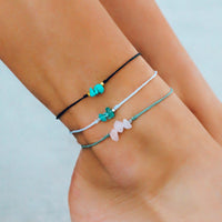 Fluorite Raw Stone Anklet Gallery Thumbnail