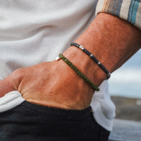 Men's Faceted Pyrite Stretch Bracelet Gallery Thumbnail