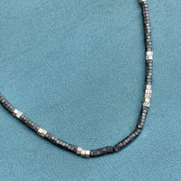 Men's Faceted Pyrite Bead Necklace Gallery Thumbnail