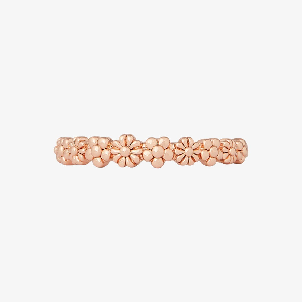 Rose Gold Floral Stacking Ring 1