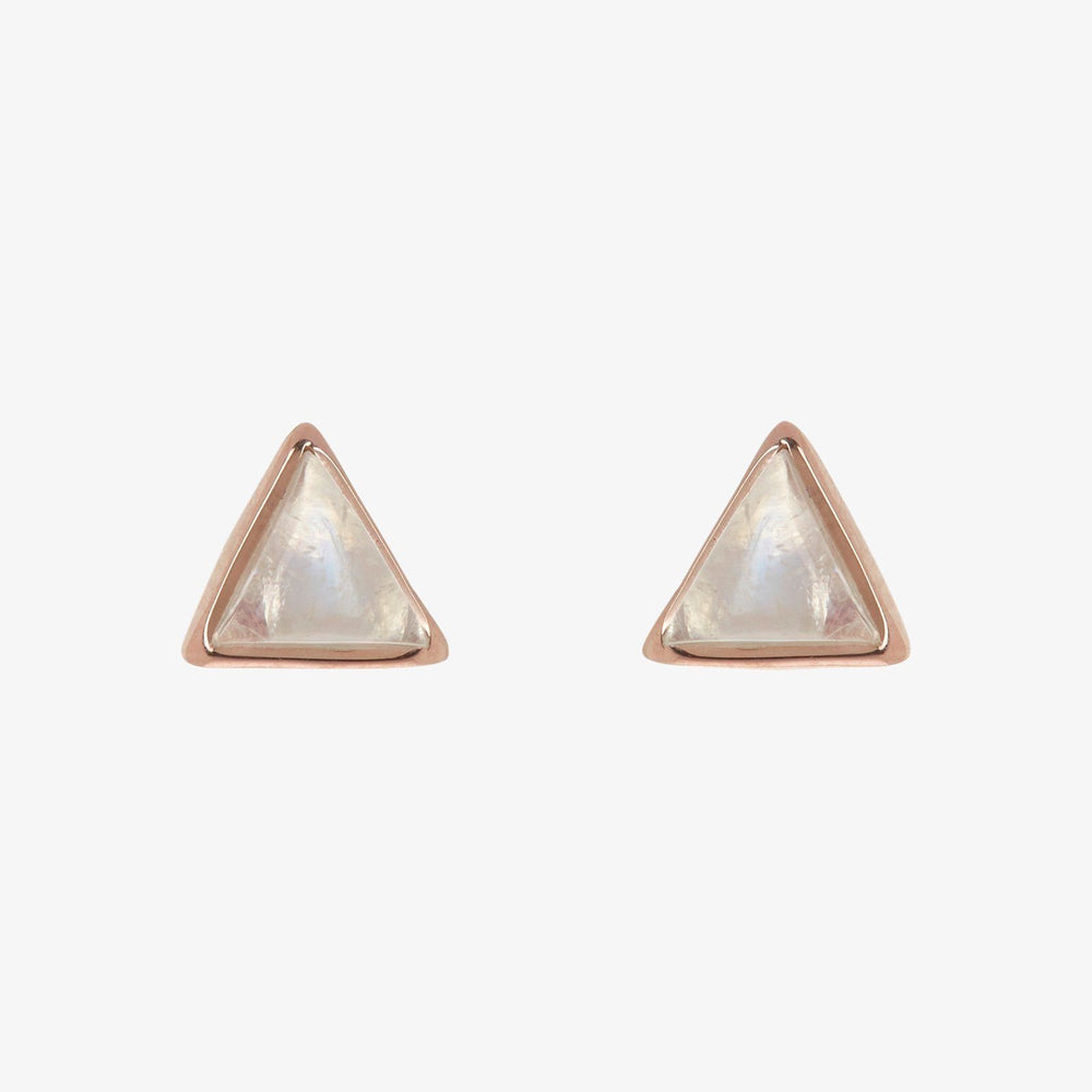 Gemstone Triangle Stud Earrings 1