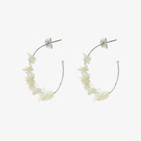 Mother of Pearl Chip Hoop Earrings Gallery Thumbnail