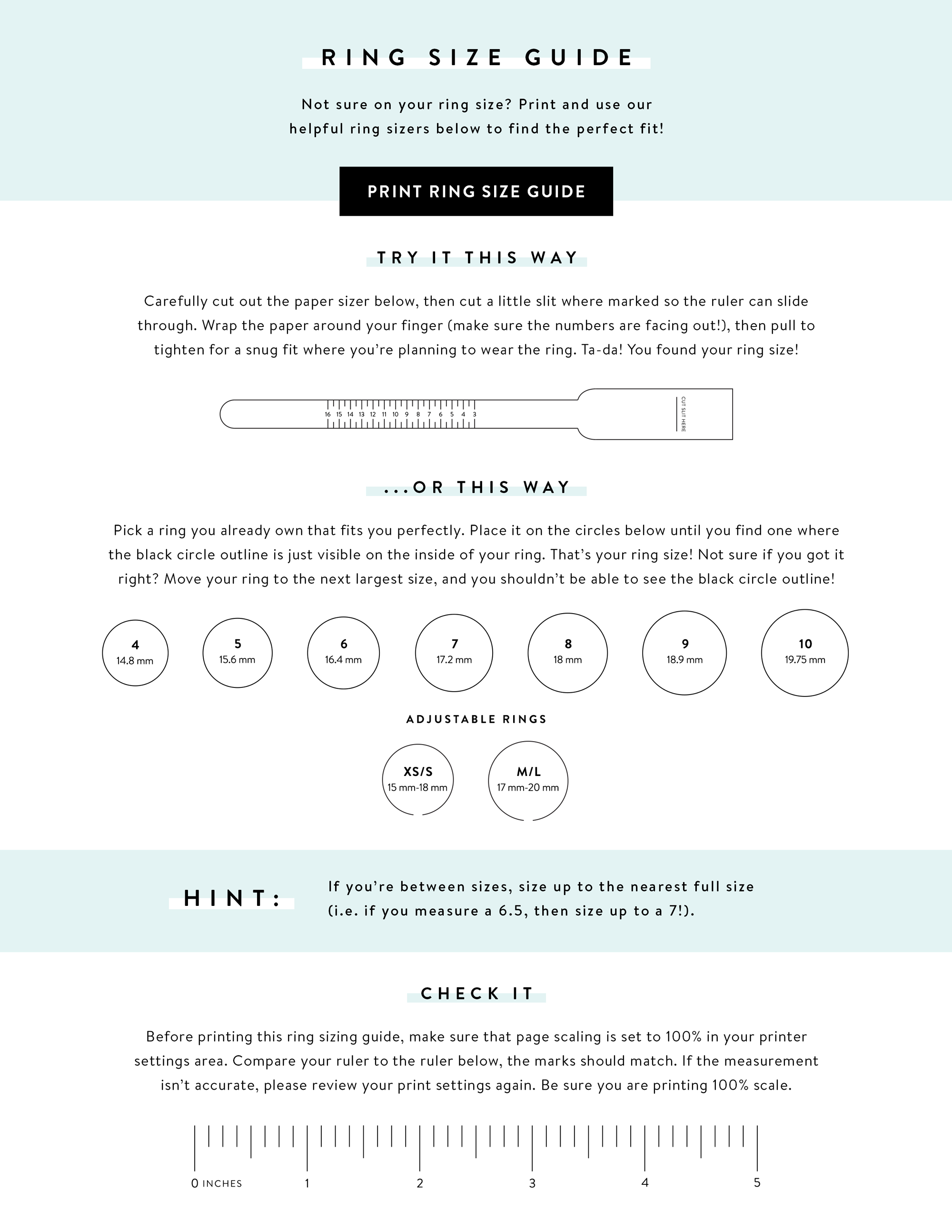 Ring Size Guide